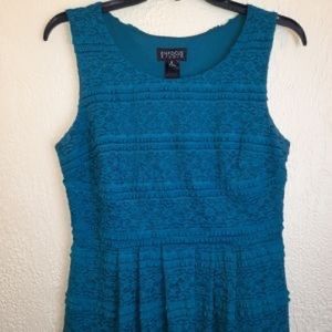 Enfocus Studio Fit and Flare Lace Overlay Sleeveless Dress Size 4